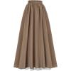 image:imageScarlet Darkness Maxi Long Skirt for Women Double Layered Renaissance SkirtsBrown