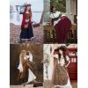 image:imageScarlet Darkness Maxi Long Skirt for Women Double Layered Renaissance SkirtsDeep Purple