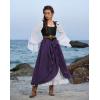 image:imageScarlet Darkness Maxi Long Skirt for Women Double Layered Renaissance SkirtsDeep Purple