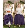 image:imageScarlet Darkness Maxi Long Skirt for Women Double Layered Renaissance SkirtsDeep Purple