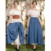 image:imageScarlet Darkness Maxi Long Skirt for Women Double Layered Renaissance SkirtsDenim Blue