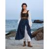 image:imageScarlet Darkness Maxi Long Skirt for Women Double Layered Renaissance SkirtsNavy