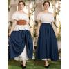 image:imageScarlet Darkness Maxi Long Skirt for Women Double Layered Renaissance SkirtsNavy