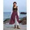 image:imageScarlet Darkness Maxi Long Skirt for Women Double Layered Renaissance SkirtsPurplish Red