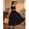 image:imageScarlet Darkness Maxi Skirt for Women Boho Lace Flowy Long Renaissance Skirts with PocketsBlack