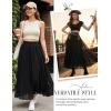 image:imageScarlet Darkness Maxi Skirt for Women Boho Lace Flowy Long Renaissance Skirts with PocketsBlack