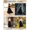 image:imageScarlet Darkness Maxi Skirt for Women Boho Lace Flowy Long Renaissance Skirts with PocketsBlack