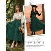 image:imageScarlet Darkness Maxi Skirt for Women Boho Lace Flowy Long Renaissance Skirts with PocketsDark Green