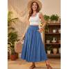 image:imageScarlet Darkness Maxi Skirt for Women Boho Lace Flowy Long Renaissance Skirts with PocketsGrey Blue