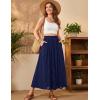 image:imageScarlet Darkness Maxi Skirt for Women Boho Lace Flowy Long Renaissance Skirts with PocketsNavy Blue