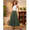 image:imageScarlet Darkness Maxi Skirt for Women Boho Lace Flowy Long Renaissance Skirts with PocketsOlive Green