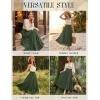 image:imageScarlet Darkness Maxi Skirt for Women Boho Lace Flowy Long Renaissance Skirts with PocketsOlive Green