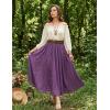 image:imageScarlet Darkness Maxi Skirt for Women Boho Lace Flowy Long Renaissance Skirts with PocketsPurple