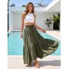 image:imageScarlet Darkness Maxi Skirts for Women High Waist Renaissance Skirt Long Skirt with PocketsArmy Green