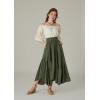 image:imageScarlet Darkness Maxi Skirts for Women High Waist Renaissance Skirt Long Skirt with PocketsArmy Green
