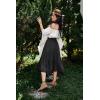 image:imageScarlet Darkness Maxi Skirts for Women High Waist Renaissance Skirt Long Skirt with PocketsBlack