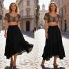 image:imageScarlet Darkness Maxi Skirts for Women High Waist Renaissance Skirt Long Skirt with PocketsBlack