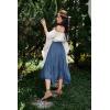 image:imageScarlet Darkness Maxi Skirts for Women High Waist Renaissance Skirt Long Skirt with PocketsBlue