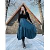 image:imageScarlet Darkness Maxi Skirts for Women High Waist Renaissance Skirt Long Skirt with PocketsBlue Green