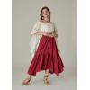 image:imageScarlet Darkness Maxi Skirts for Women High Waist Renaissance Skirt Long Skirt with PocketsChili Pepper