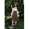 image:imageScarlet Darkness Maxi Skirts for Women High Waist Renaissance Skirt Long Skirt with PocketsDark Brown