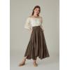 image:imageScarlet Darkness Maxi Skirts for Women High Waist Renaissance Skirt Long Skirt with PocketsDark Brown