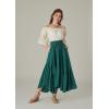 image:imageScarlet Darkness Maxi Skirts for Women High Waist Renaissance Skirt Long Skirt with PocketsDark Green