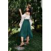 image:imageScarlet Darkness Maxi Skirts for Women High Waist Renaissance Skirt Long Skirt with PocketsDark Green