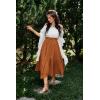 image:imageScarlet Darkness Maxi Skirts for Women High Waist Renaissance Skirt Long Skirt with PocketsEarthy Brown