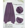 image:imageScarlet Darkness Maxi Skirts for Women High Waist Renaissance Skirt Long Skirt with PocketsGray Purple