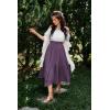 image:imageScarlet Darkness Maxi Skirts for Women High Waist Renaissance Skirt Long Skirt with PocketsGray Purple