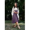 image:imageScarlet Darkness Maxi Skirts for Women High Waist Renaissance Skirt Long Skirt with PocketsGray Purple