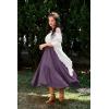 image:imageScarlet Darkness Maxi Skirts for Women High Waist Renaissance Skirt Long Skirt with PocketsGray Purple