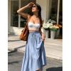 image:imageScarlet Darkness Maxi Skirts for Women High Waist Renaissance Skirt Long Skirt with PocketsLight Blue