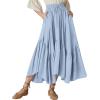 image:imageScarlet Darkness Maxi Skirts for Women High Waist Renaissance Skirt Long Skirt with PocketsLight Blue