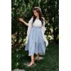 image:imageScarlet Darkness Maxi Skirts for Women High Waist Renaissance Skirt Long Skirt with PocketsLight Blue