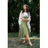 image:imageScarlet Darkness Maxi Skirts for Women High Waist Renaissance Skirt Long Skirt with PocketsLight Olive Green