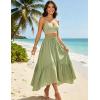 image:imageScarlet Darkness Maxi Skirts for Women High Waist Renaissance Skirt Long Skirt with PocketsLight Olive Green