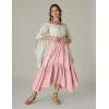 image:imageScarlet Darkness Maxi Skirts for Women High Waist Renaissance Skirt Long Skirt with PocketsLight Pink