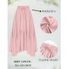 image:imageScarlet Darkness Maxi Skirts for Women High Waist Renaissance Skirt Long Skirt with PocketsLight Pink