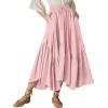 image:imageScarlet Darkness Maxi Skirts for Women High Waist Renaissance Skirt Long Skirt with PocketsLight Pink