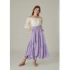 image:imageScarlet Darkness Maxi Skirts for Women High Waist Renaissance Skirt Long Skirt with PocketsLight Purple
