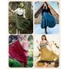 image:imageScarlet Darkness Maxi Skirts for Women High Waist Renaissance Skirt Long Skirt with PocketsLight Purple