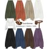 image:imageScarlet Darkness Maxi Skirts for Women High Waist Renaissance Skirt Long Skirt with PocketsLight Purple