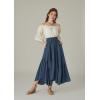 image:imageScarlet Darkness Maxi Skirts for Women High Waist Renaissance Skirt Long Skirt with PocketsNavy Blue