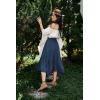image:imageScarlet Darkness Maxi Skirts for Women High Waist Renaissance Skirt Long Skirt with PocketsNavy Blue
