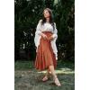 image:imageScarlet Darkness Maxi Skirts for Women High Waist Renaissance Skirt Long Skirt with PocketsOrange