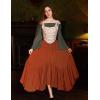 image:imageScarlet Darkness Maxi Skirts for Women High Waist Renaissance Skirt Long Skirt with PocketsOrange