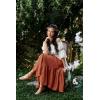image:imageScarlet Darkness Maxi Skirts for Women High Waist Renaissance Skirt Long Skirt with PocketsOrange