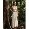 image:imageScarlet Darkness Maxi Skirts for Women High Waist Renaissance Skirt Long Skirt with PocketsOyster White